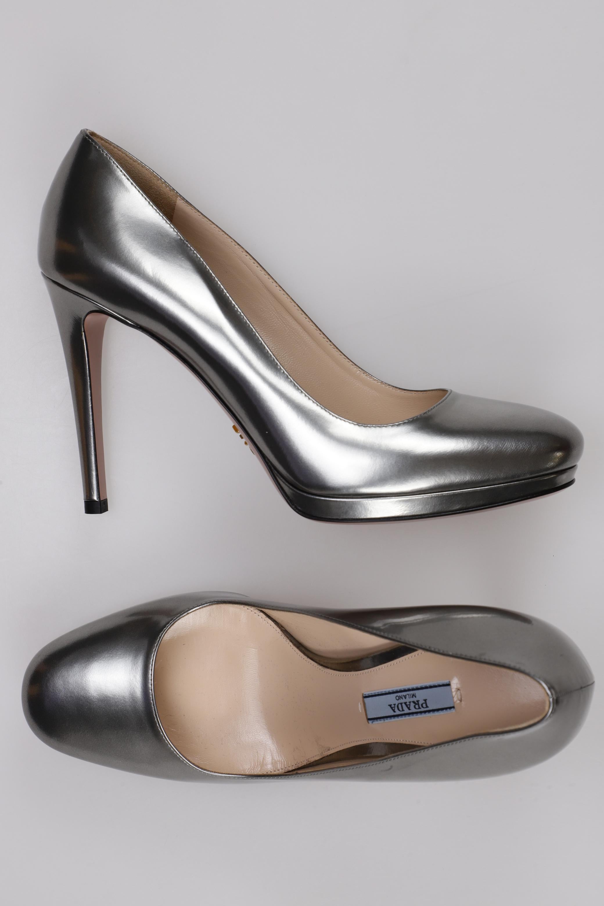 Prada Damen Pumps, Silber, Gr. EU 39, kein / Etikett - Second Hand