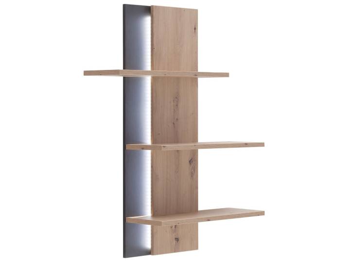 Livetastic Wandregal Skopje, Eichefarben, 95x118x25 cm, Made in EU, hängend, Holzmöbel, Holzregale, Wandregale Holz