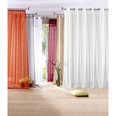 Gardine OTTO HOME "REGINA" Gr. 2, weiß, B:140cm H:175cm, Polyester, Gardinen, Gardine, Vorhang, Fertiggardine, 2-er Set, transparent, modern, Struktur