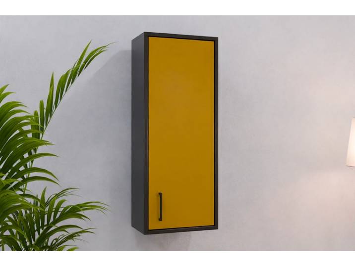 Badezimmer Hängeschrank nach Maß - RAL 1027 Currygelb - 100x40x24cm - Individuell konfigurieren