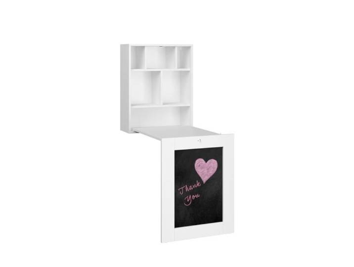 Détails sur le bureau pliable TILT Table murale pliante pour ordinateur Bureau ménager Blanc mat