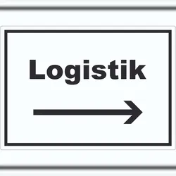 HB-Druck Logistik Aufkleber mit Text und Richtungspfeil rechts Transport Versand waagerecht A2 (420x594mm)
