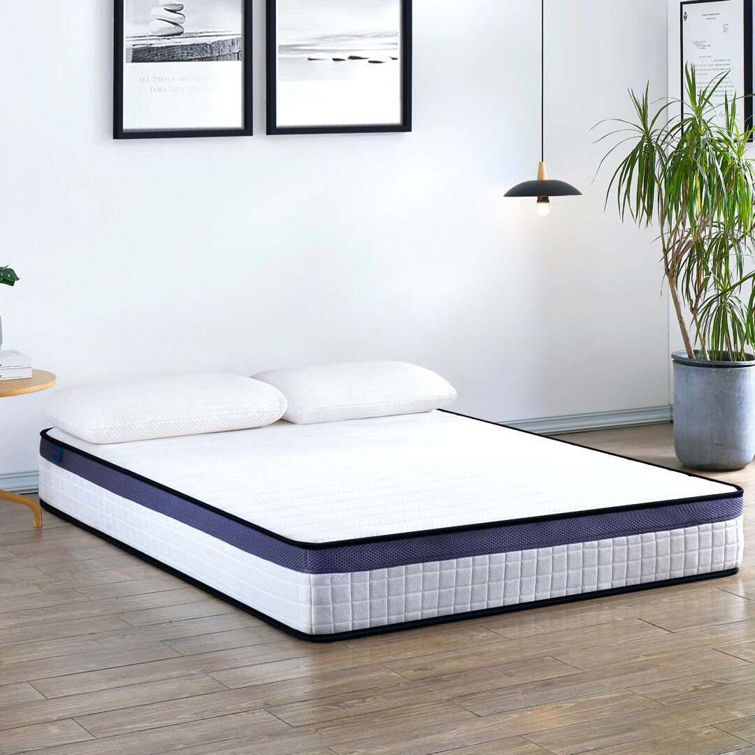 White Noise Belkaya HyberSleep Hybrid Mattress Cool Memory foam Pocket Spring Small Double (4')