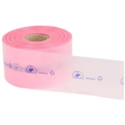 Safeguard, Verpackungsmaterial, ESD-Schlauchfolie, rosa, permanent ableitend, 9μm, 100 mm, 250 m Rolle