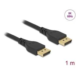 DeLOCK DisplayPort Kabel 8K 60 Hz 1 m DP 8K zertifiziert ohne Einrastfunktion