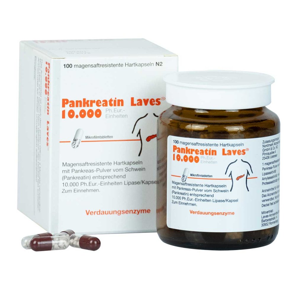 Laves-Arzneimittel GmbH Pankreatin Laves 10.000 Ph.eur.-einh.msr.hartkaps. 16134808