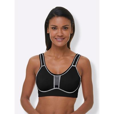 Sport-BH VIANIA, Damen, Gr. 90, Cup D, schwarz, 47% Polyamid, 41% Polyester, 12% Elasthan, BHs Sport-BH Sportbekleidung