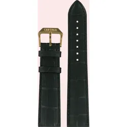 Certina - Leder Ds Caimano Gent Lederband Schwarz 21/18mm, Xl C600017093 - alligator-prägung,kalb,schwarz