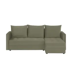 uno Ecksofa mit Schlaffunktion Kos Pik , grün , Maße (cm): B: 220 H: 88 T: 148.0