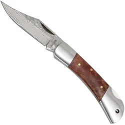 Haller, Mehrzweckmesser, Damast-Taschenmesser Wurzelholz (7.50 cm)