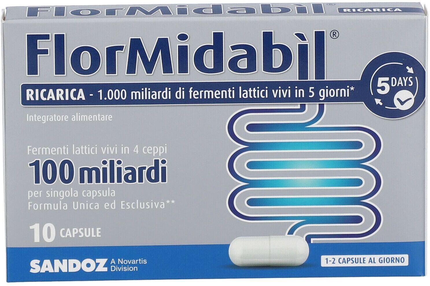 POLIFARMA SpA Sandoz, Flormidabil Ricarica, 10 Capsule