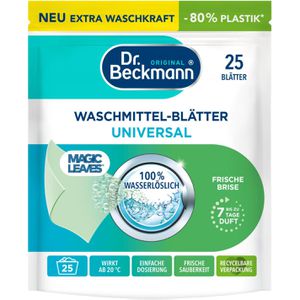 Dr.Beckmann Waschmittel Magic Leaves, Universal, Blätter, 100% wasserlöslich, Frische Brise, WL 25
