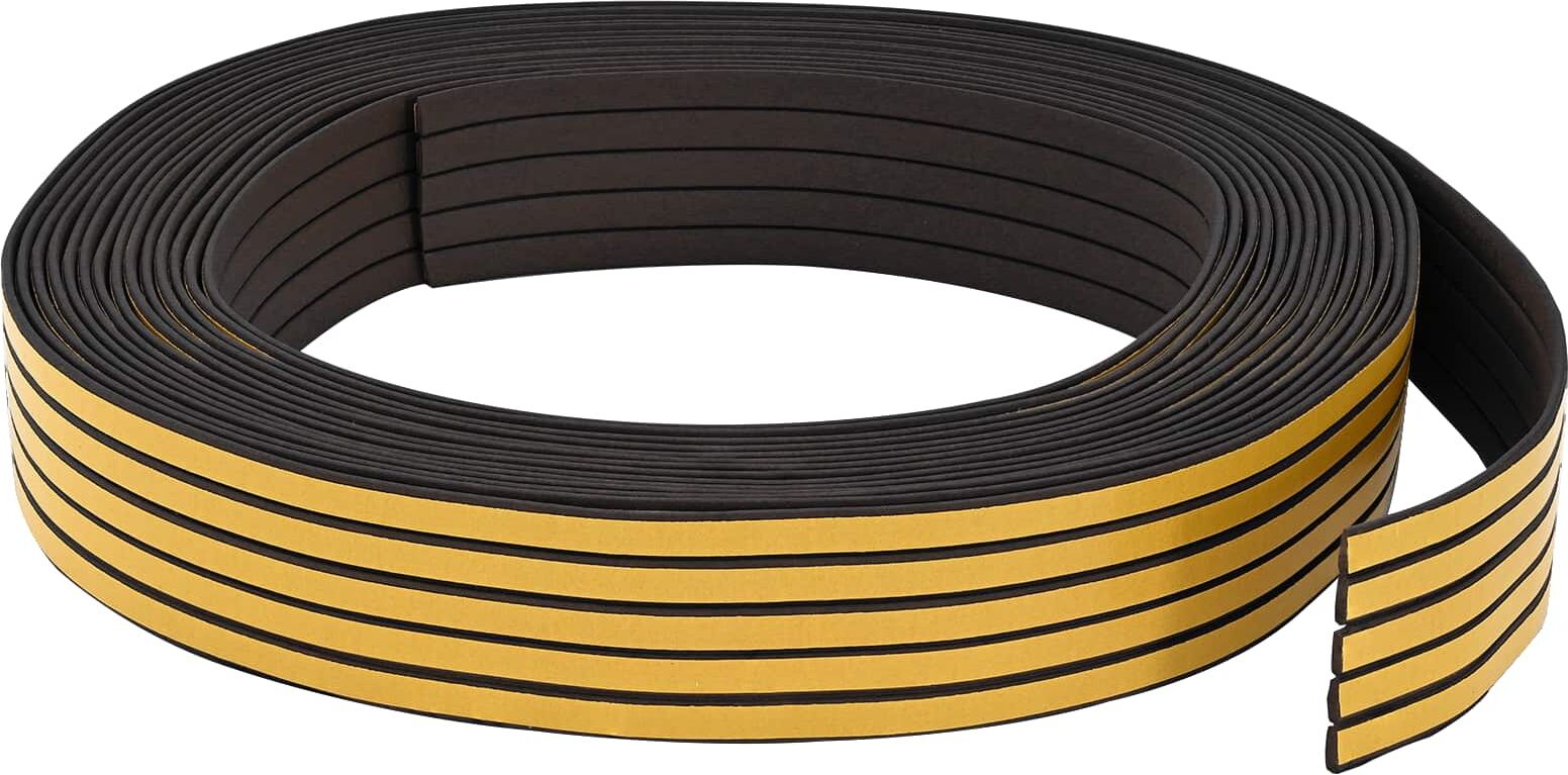 vidaXL joint de fenêtre autocollant Noir 8 x 2 mm 50 m Mousse EPDM