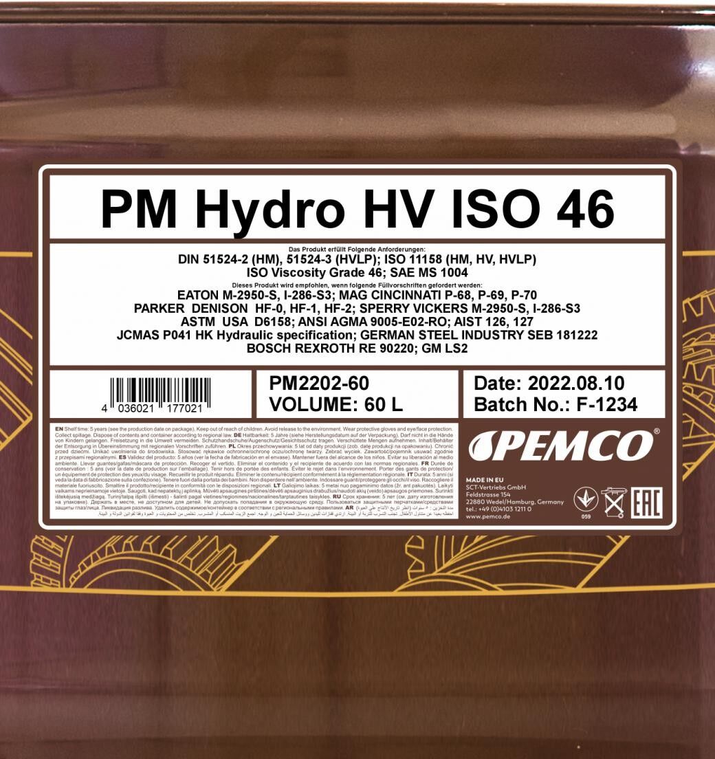 PEMCO PM2202-60 Hydrauliköl