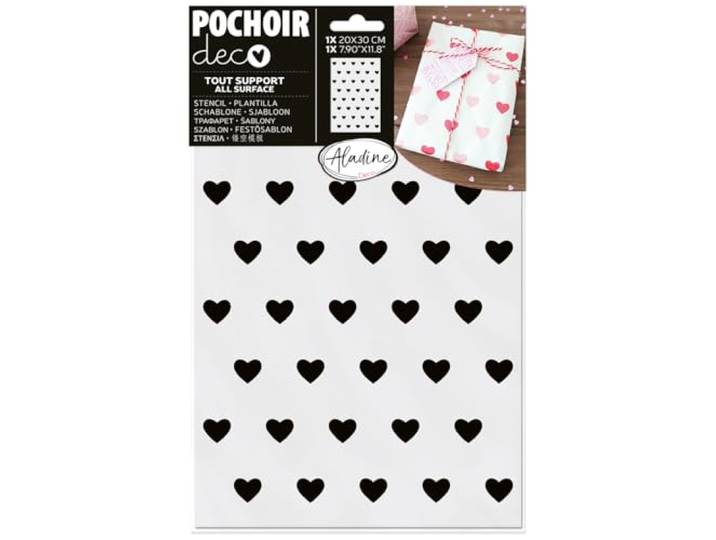 Decoratieve stencil textiel kleding harten