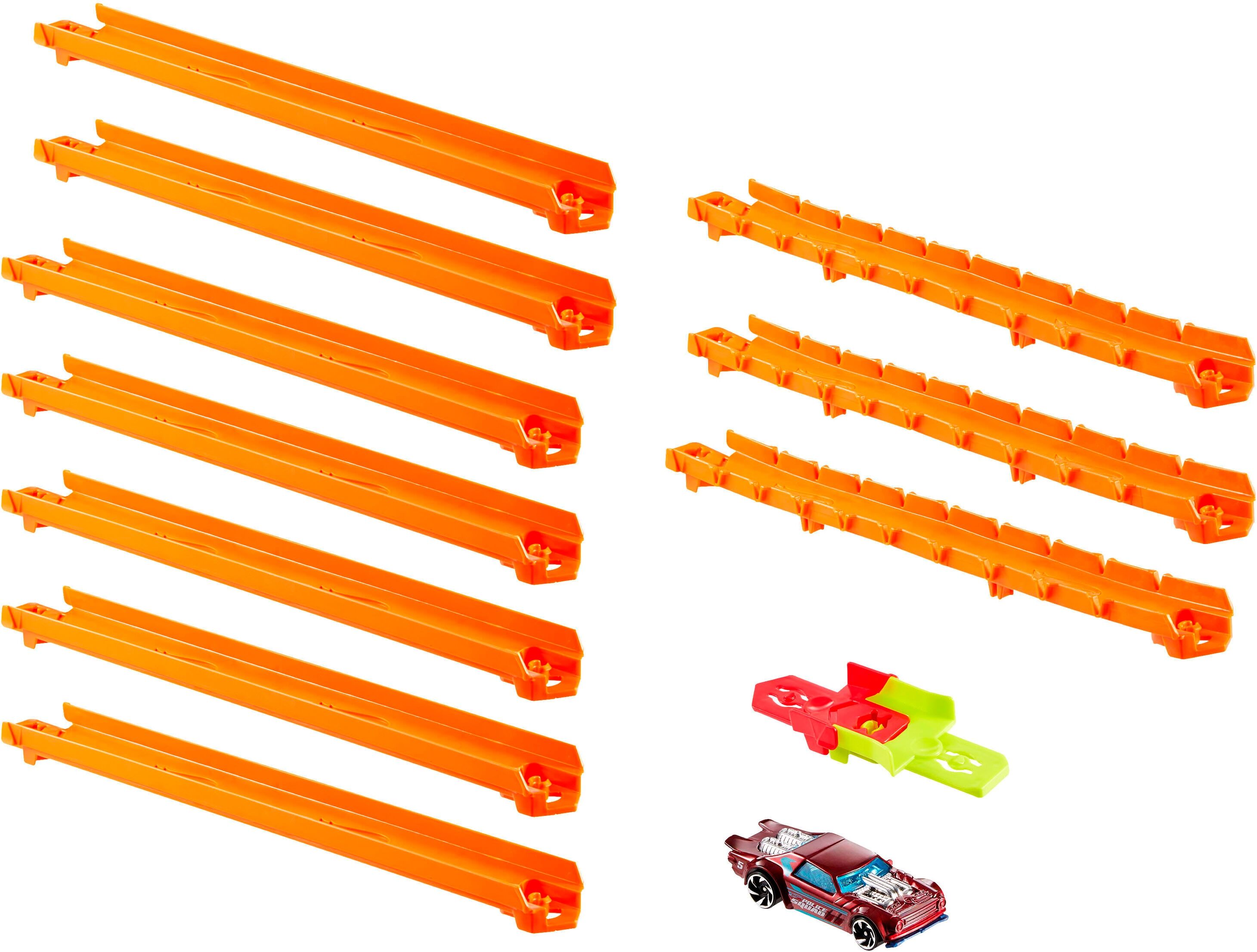 Autorennbahn HOT WHEELS "Track Creator Track & Car Starter Pack", bunt (orange), Autorennbahnen, KinderB:3,81cm H:1,9cm T:304,8cm, Kunststoff, Autorennbahn, B:3,81cm H:1,9cm T:304,8cm