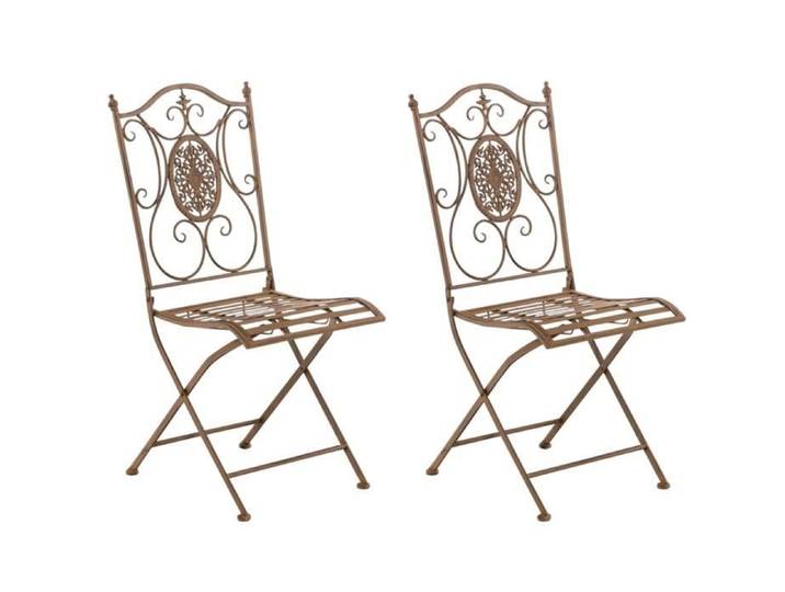 -CLP-Lot de 2 chaises de jardin pliables Sibell en fer-Array