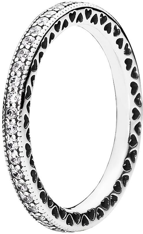Pandora Silberring Unendliche Herzen Zirkonia silber
