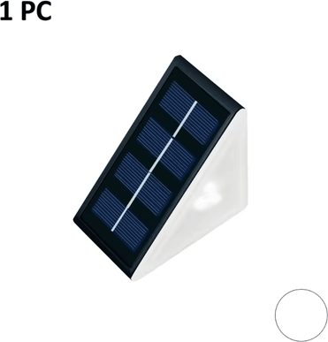 Inspire Curations Solar Step Lights Outdoor Waterproof Warm White & RGB LED Deck Lighting white