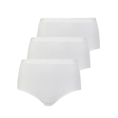 Taillenslip NINA VON C. "3er Pack Damen Taillenslip Slipboutique", Damen, Gr. 40, weiß, Obermaterial: 100% Baumwolle CO., Unterhosen Taillenslip