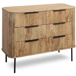 WOLFMÖBEL Sideboard Bronx 4484 Holz Braun Akazie