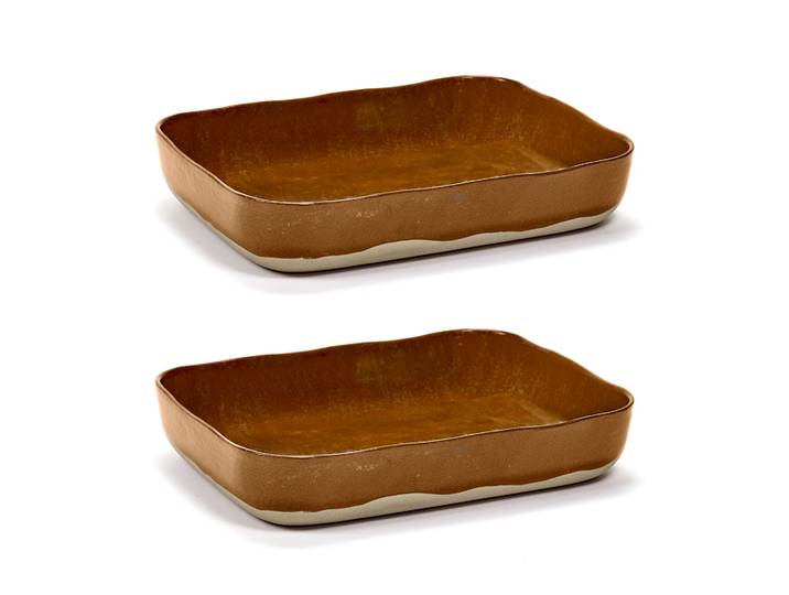 Serax La Nouvelle Table Backform Nr. 10, 22x30 cm, 2er-Pack Brown