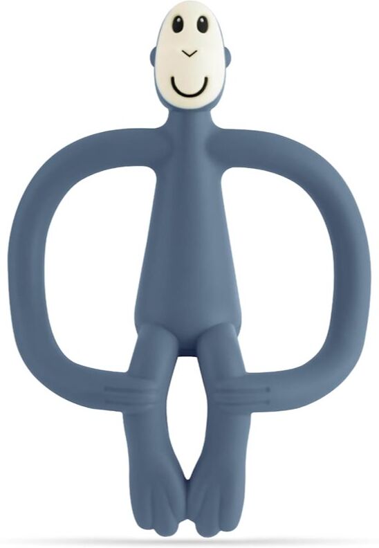 Matchstick Monkey Teething Toy and Gel Applicator jouet de dentition avec brosse 2 en 1 Airforce Blue 1 pcs
