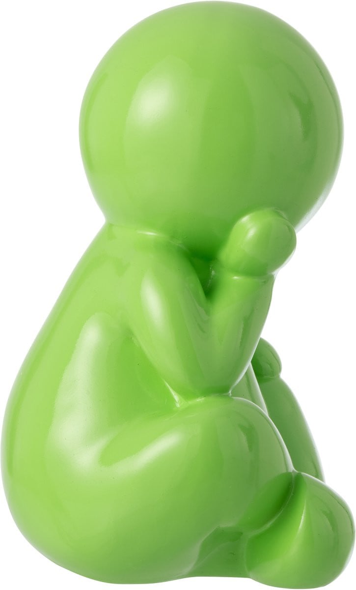 J-Line decoratie Beeldje Marcel - groen - polyresin