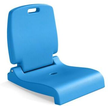 Costway Foldable Outdoor Pool Chair with Handle and Back Support-Blue