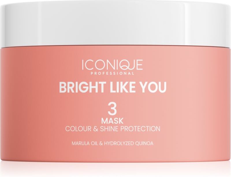 ICONIQUE Professional BRIGHT LIKE YOU Colour & Shine Protection Mask masque protecteur et réparateur pour cheveux colorés 200 ml