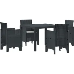 vidaXL Garten Essgruppe 5 pcs Anthrazit Plastik