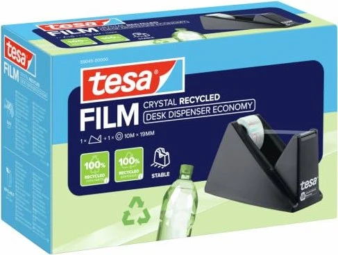 Tesa ECO & CRYSTAL, 1 Rolle 10mX19mm Blister,mit Abroller 59045-00000-00