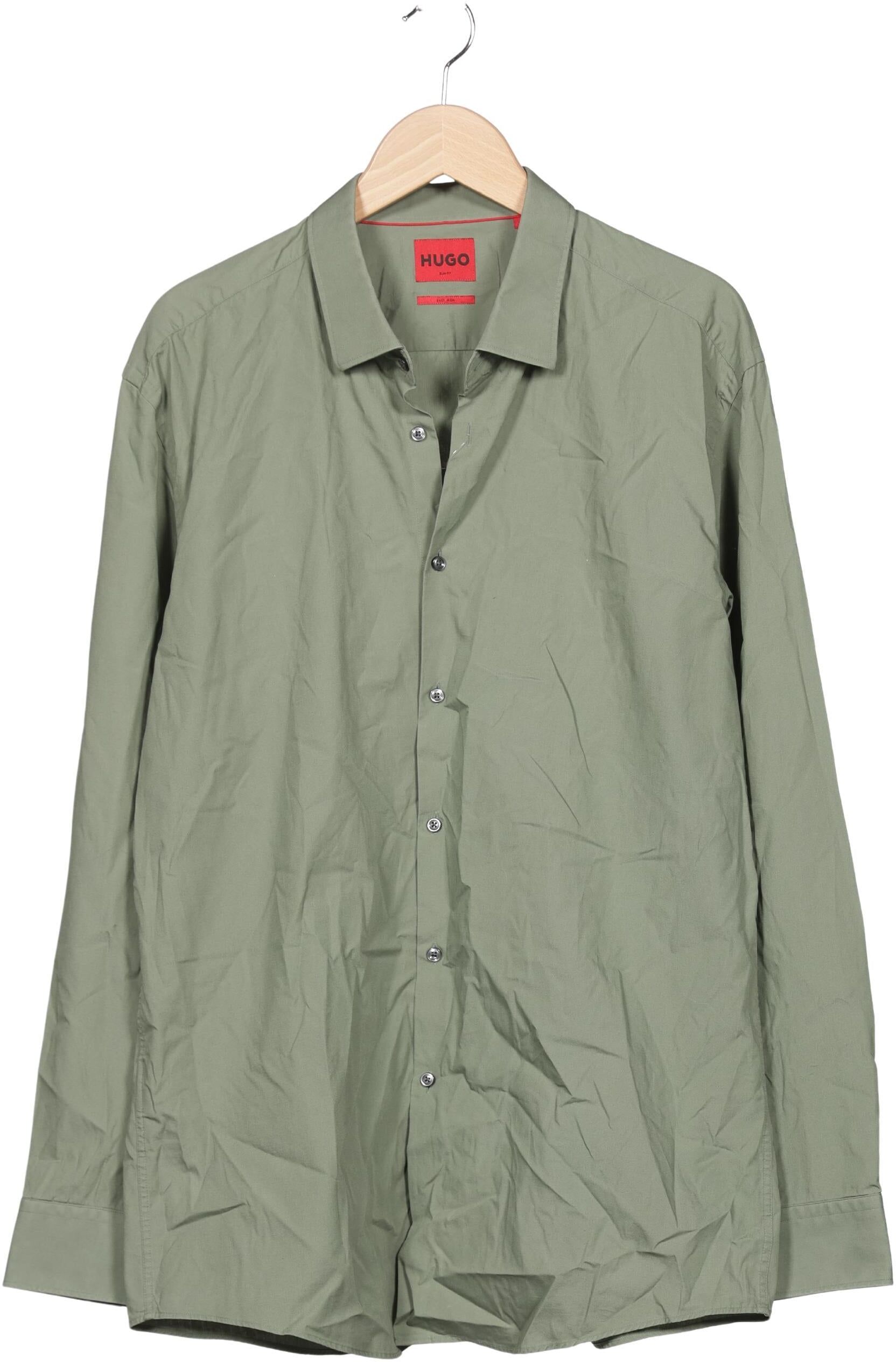 Hugo by Hugo Boss Herren Hemd, Grün, Gr. 45, Baumwolle - Second Hand