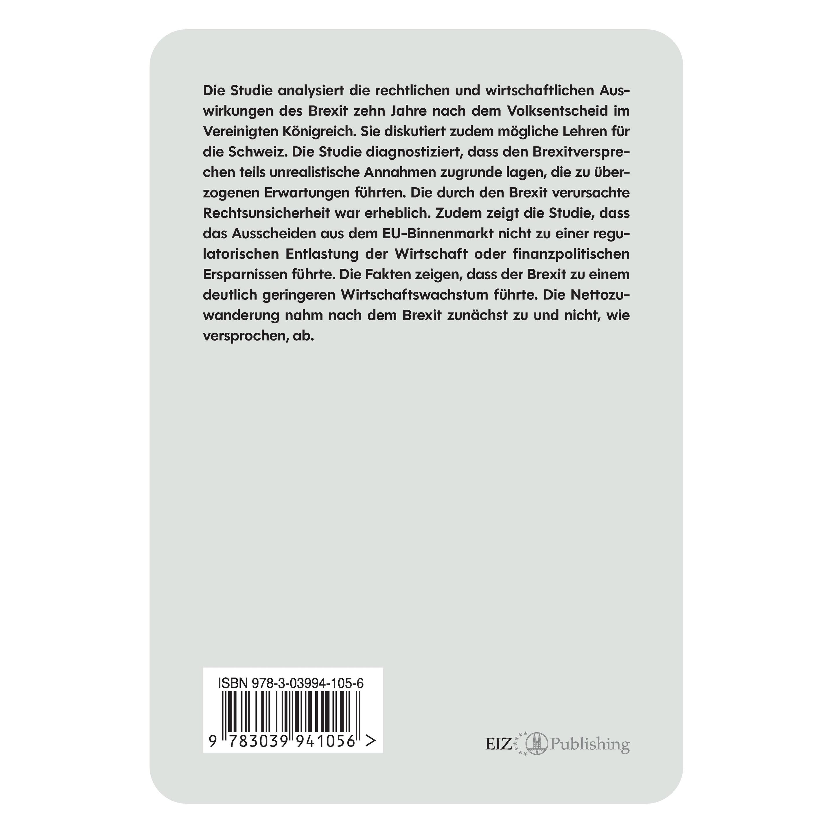 Umbreit 10 Jahre Brexit: Erwartungen und Realität - Lehren für die Schweiz? (Deutsch, Hardcover, Jan Atteslander, Tobias Lock) (71884429)