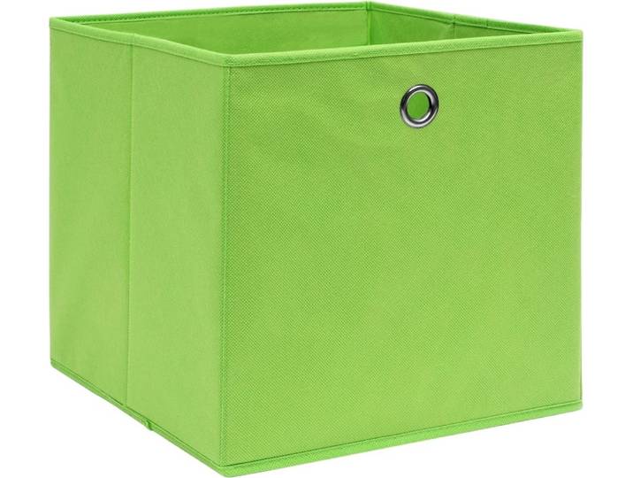 vidaXL Boîtes de rangement 10 pcs. Vert 32x32x32 cm Tissu