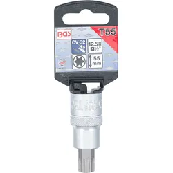 BGS Bit-Einsatz Antrieb Innenvierkant 12,5 mm (1/2") T-Profil (für Torx) T55 - 4375