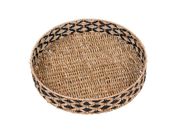 Dekotablett Nerja Tray Naturfarben/Schwarz