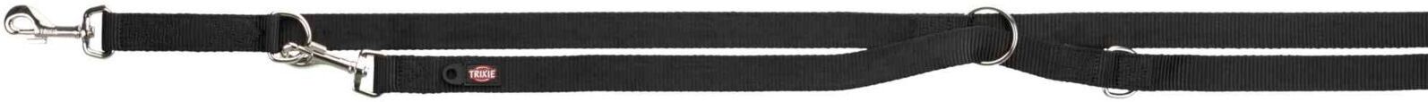 TRIXIE Premium V-Leine, L–XL: 2,00 m / 25 mm, schwarz