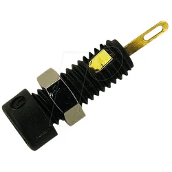MBI 1 AU SW - Miniatur-Buchse, vergoldet, schwarz
