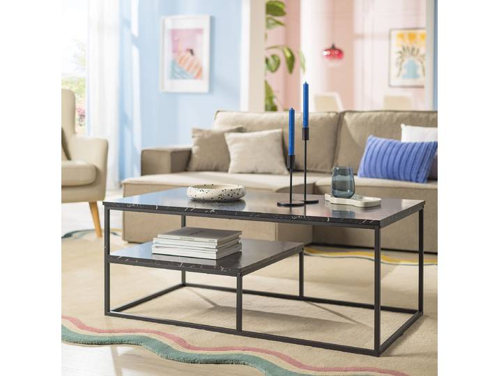Couchtisch Sinter 110 x 45 x 60cm Schwarz/Schwarz