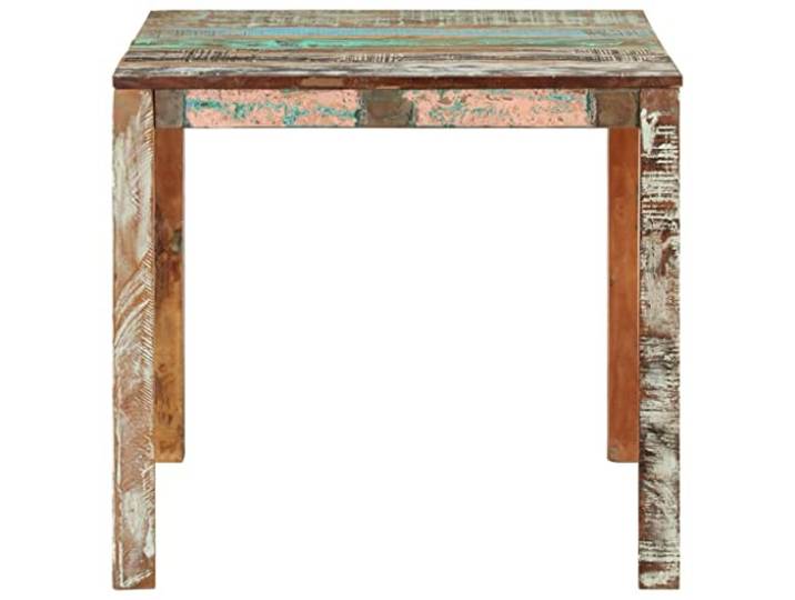 KGHERMDF Esstisch 82x80x76 cm Massivholz Altholz Handgefertigt, Rustikaler Stil, Einzigartige Farbvariationen, Für Küche und Esszimmer