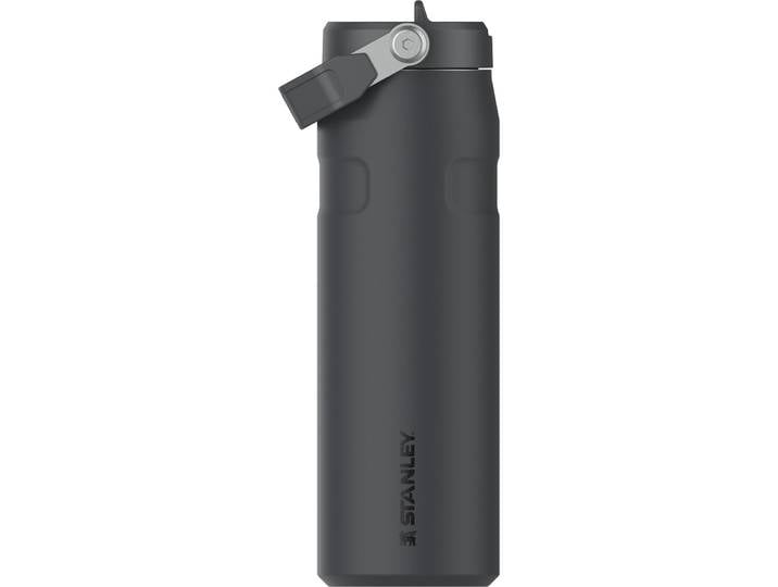 Thermosflasche IceFlow Flip Straw Stanley Schwarz Edelstahl H 25.1 cm 0.7 l - Thermosflasche