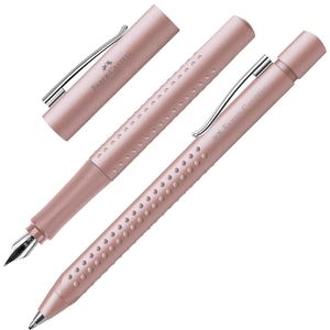 Faber-Castell Schreibset Grip 2011 pale rose, 2-teilig, Kugelschreiber und Füller im Metalletui