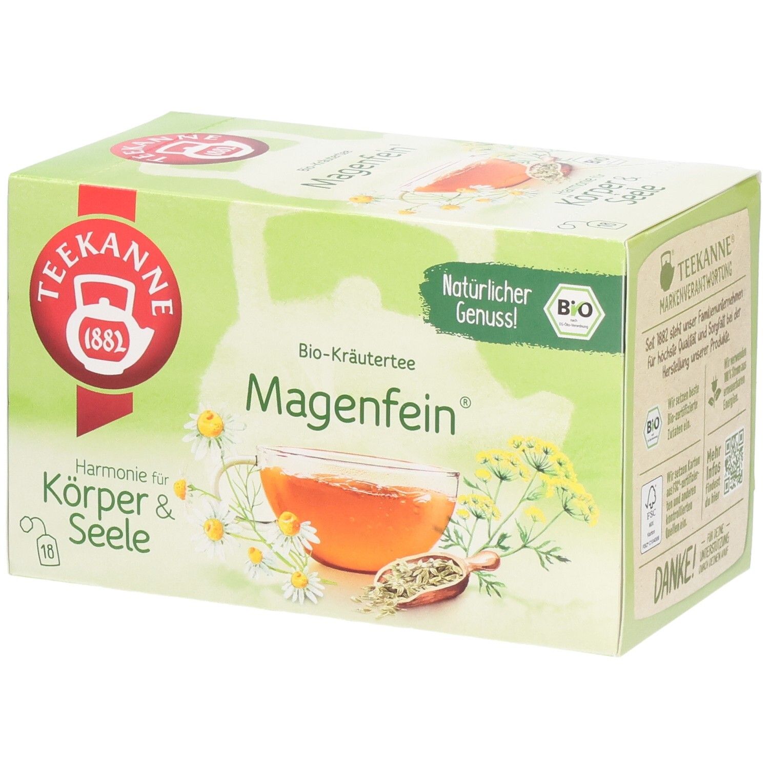 Teekanne BIO Harmonie f. Körper & Seele Magenfein 18 St Tee