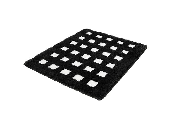 Tapis de bain Boxes 55 x 65cm Blanc/Noir/Noir
