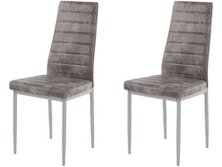 Chaise 2 Pack en microfibre grise