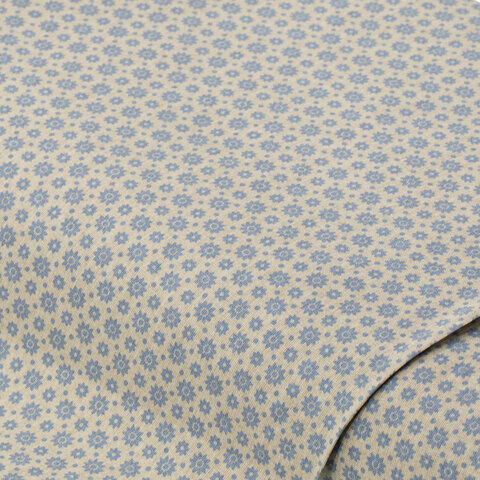 Baumwollstoff Mini-Blümchen "Mona", natur/jeans