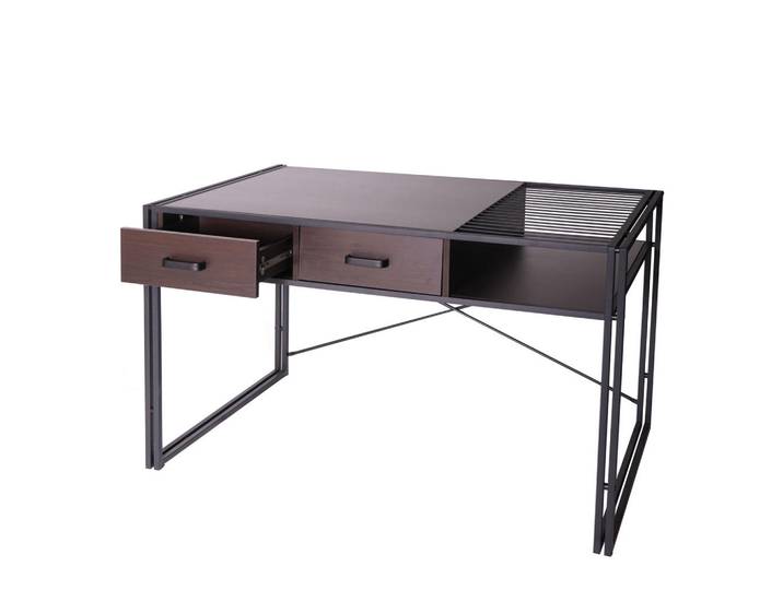 Jamb Schreibtisch rechteckig Dunkelbraun, Holzwerkstoff, Rechteckig, 76x73x120 cm, Büromöbel, Schreibtische, Bürotische
