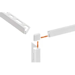 Schlüter Systems JOLLY-AC Außenecke 90° Aluminium BW - Brillantweiß Höhe: 10 mm