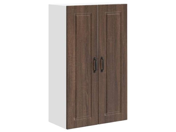 IBUQDDV Wandschrank Porto Braun Eichen-Optik 60 x 31 x 100 cm Holzwerkstoff, Wandmontage, Regalböden, Küchenutensilien, Gewürze, Kochgeschirr, Innenbereich